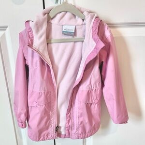 Columbia Light Pink Kids Raincoat